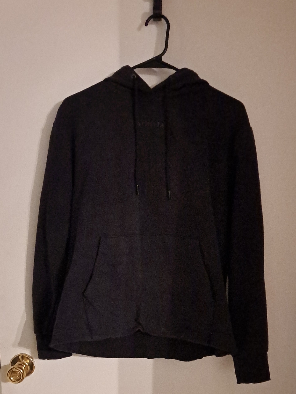 Athleta Men's Black Crewneck Hoodie Pullover